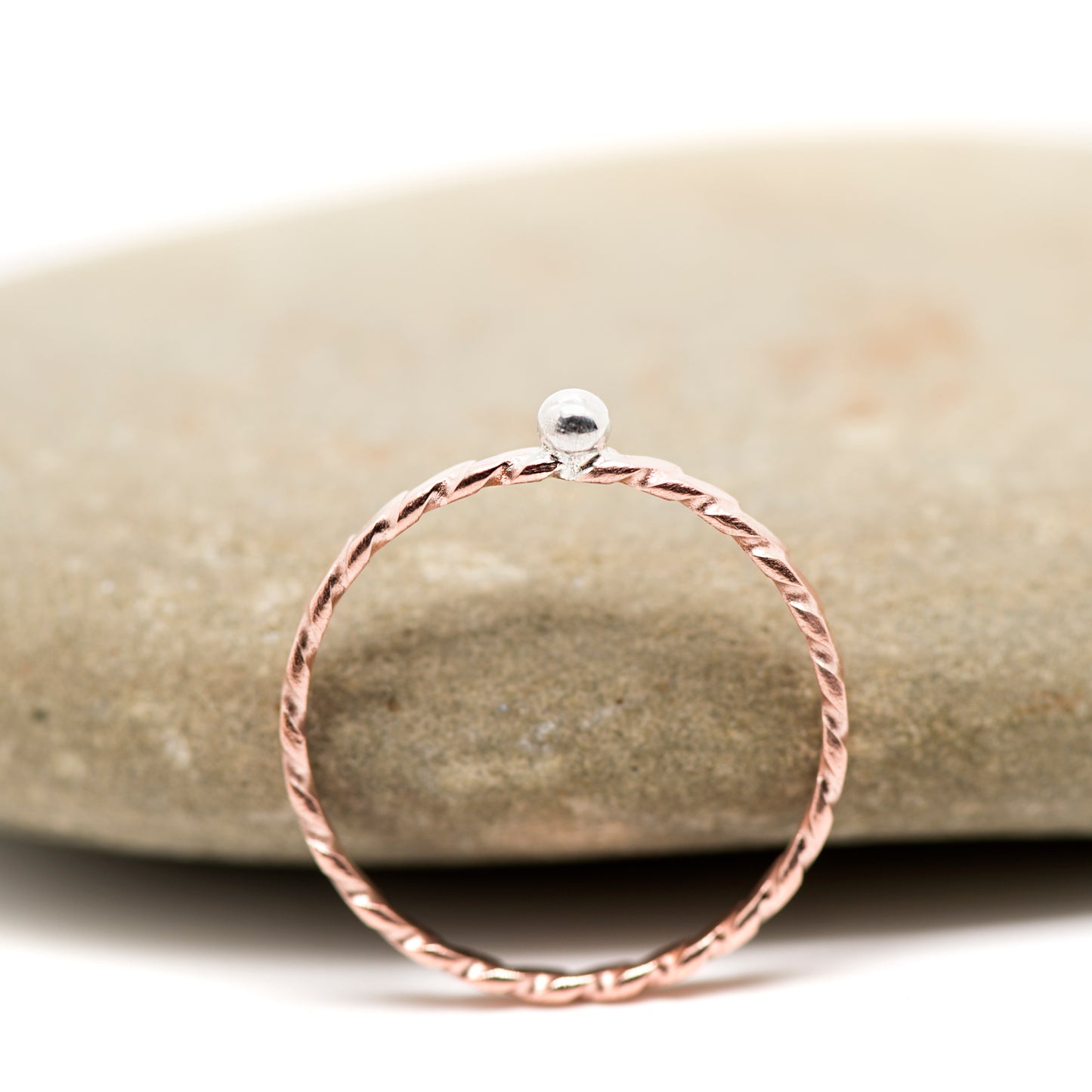 Dotwork_Silver and Copper Ring_Stacking Ring_MorphiAtForge_Art Jewelry_Artisan Ring