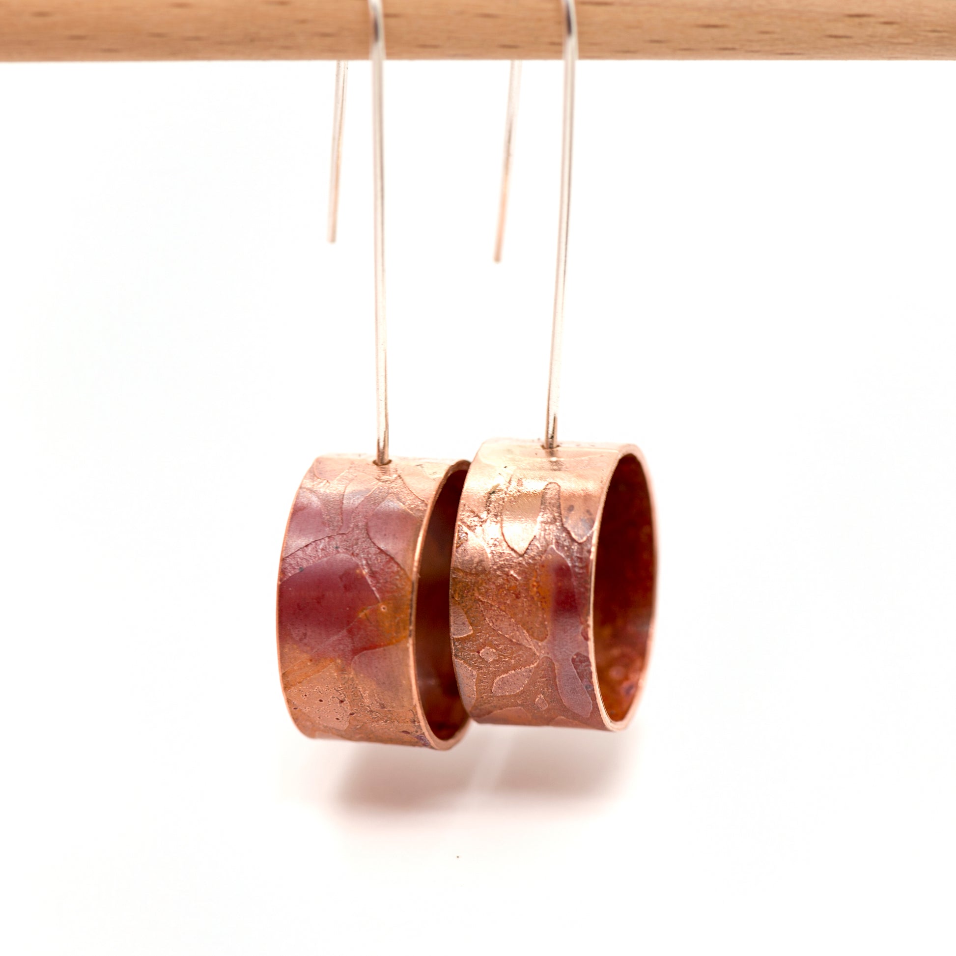 Copper Elegance: Dangle Earrings B - MorphiArtForge