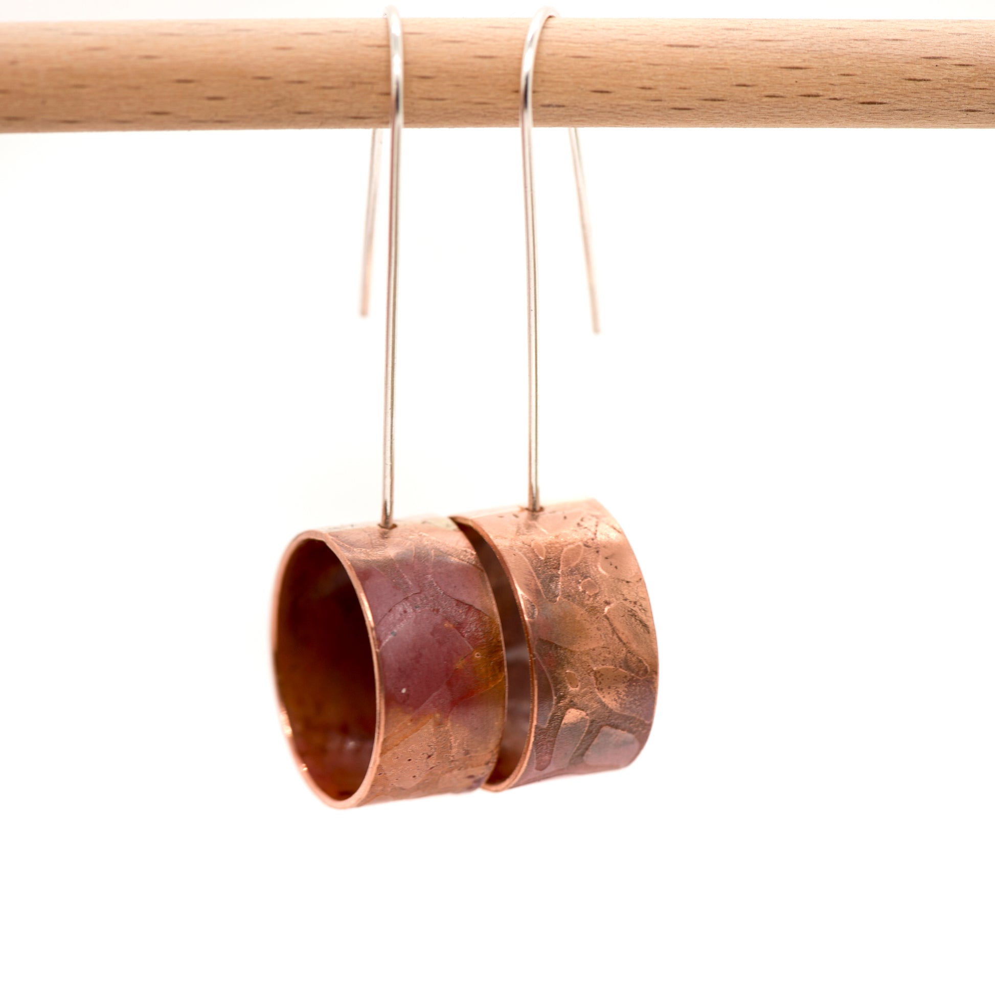 Copper Elegance: Dangle Earrings B - MorphiArtForge