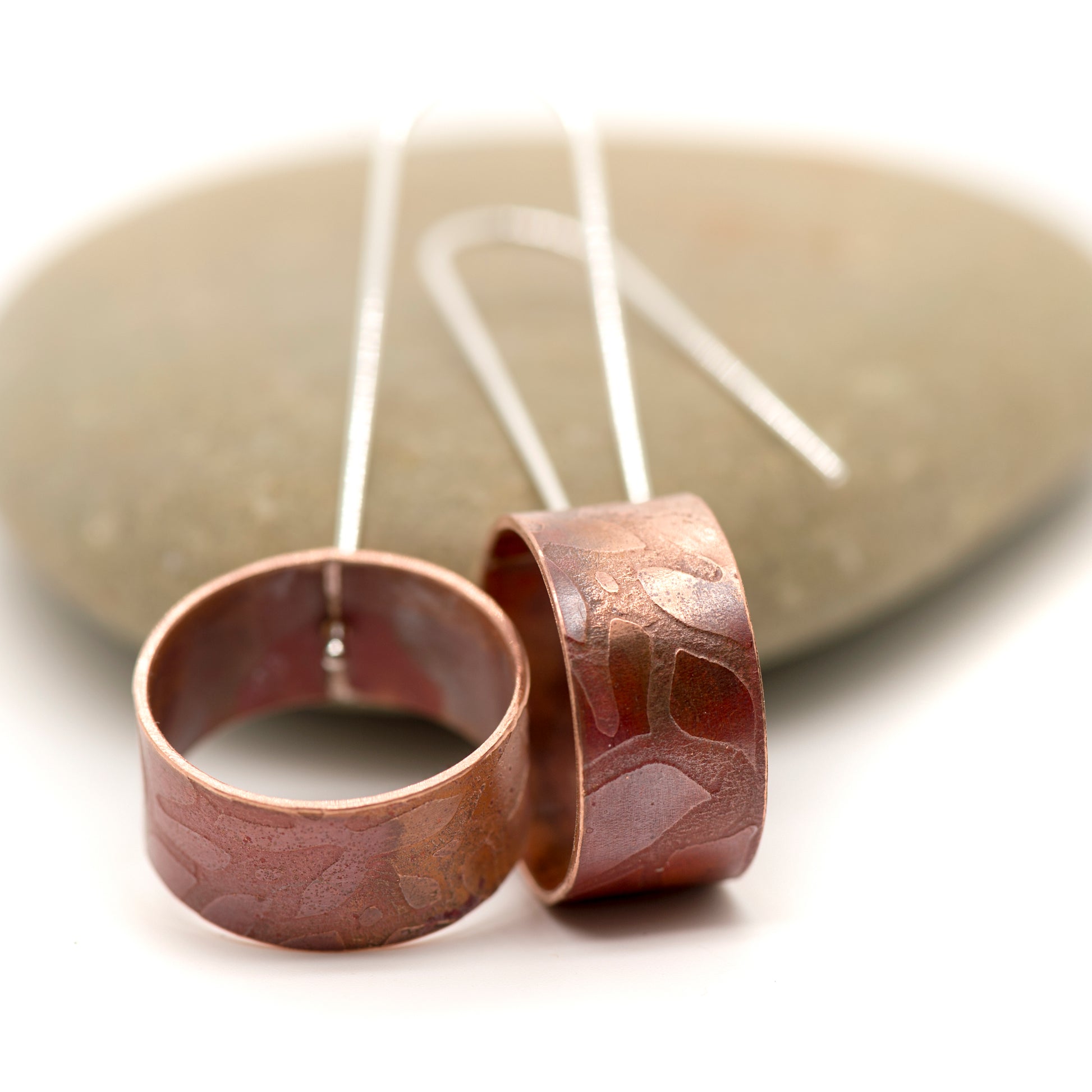 Copper Elegance: Dangle Earrings B - MorphiArtForge