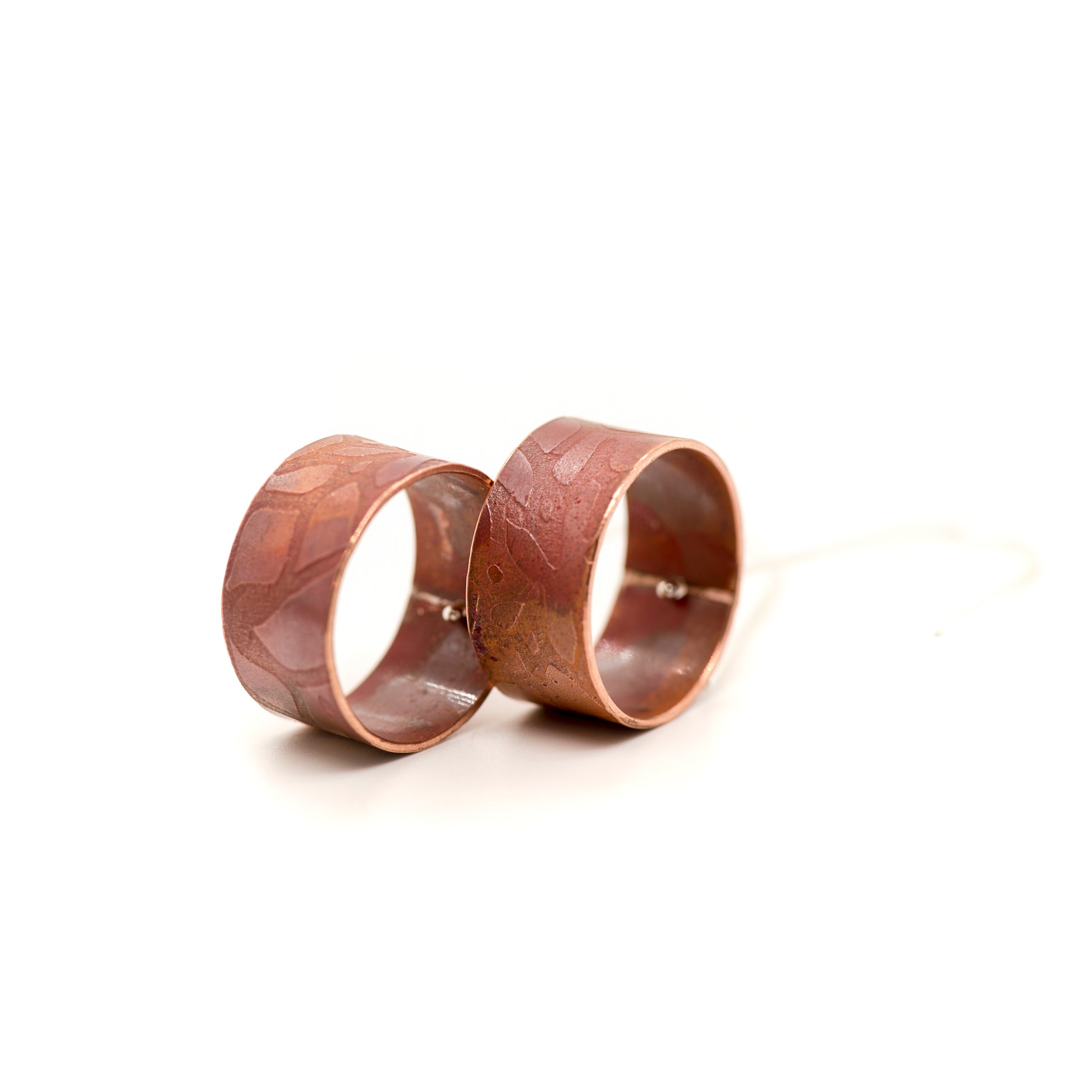 Copper Elegance: Dangle Earrings B - MorphiArtForge