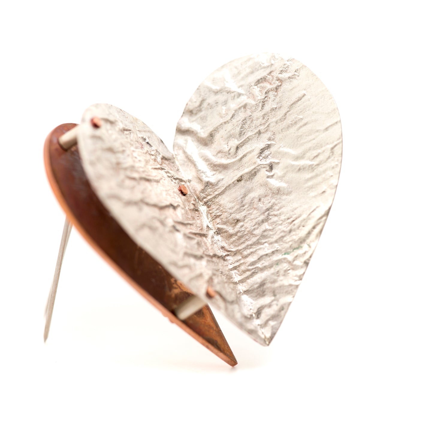 Fold-Formed Heart Brooch C