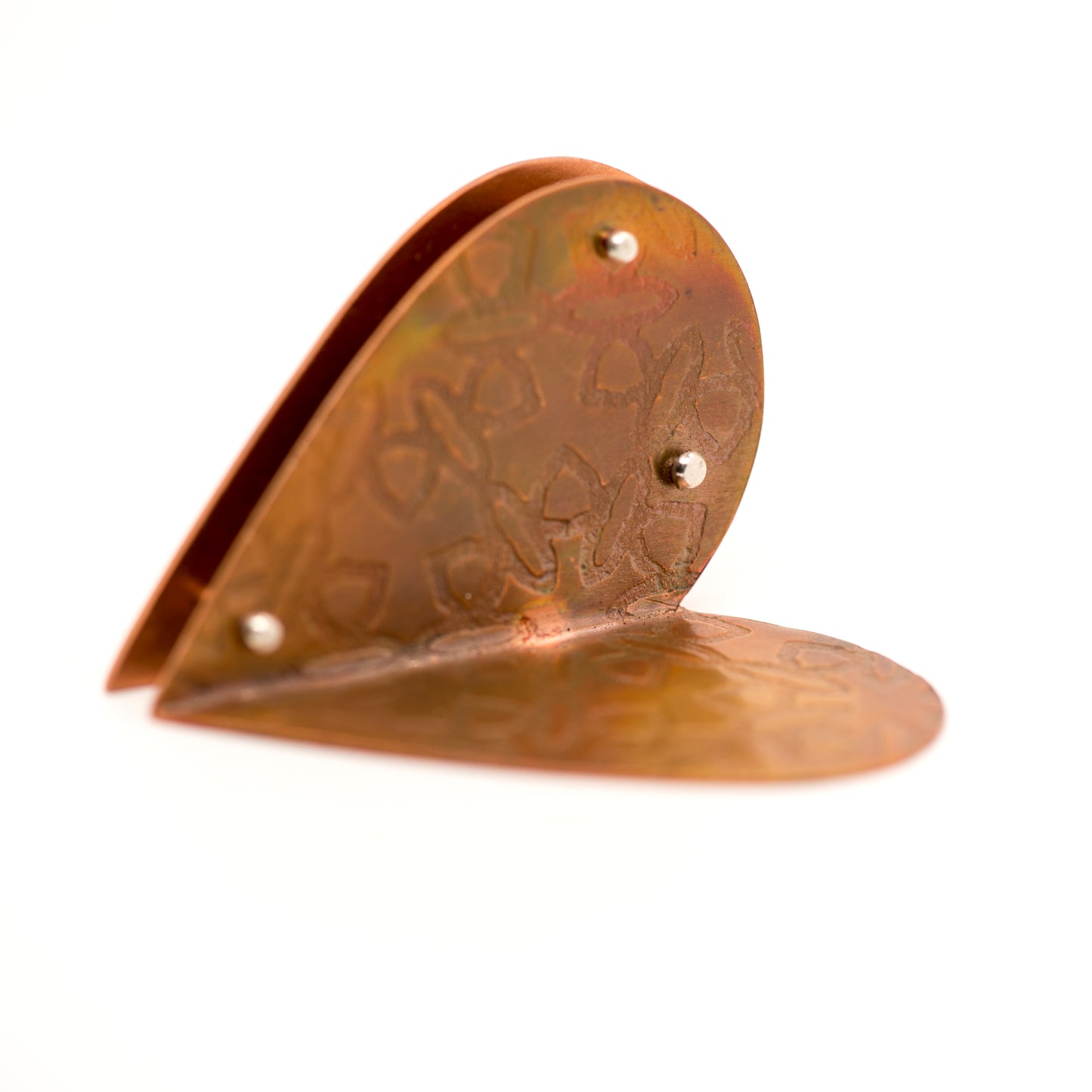 Fold-Formed Heart Brooch D - MorphiArtForge