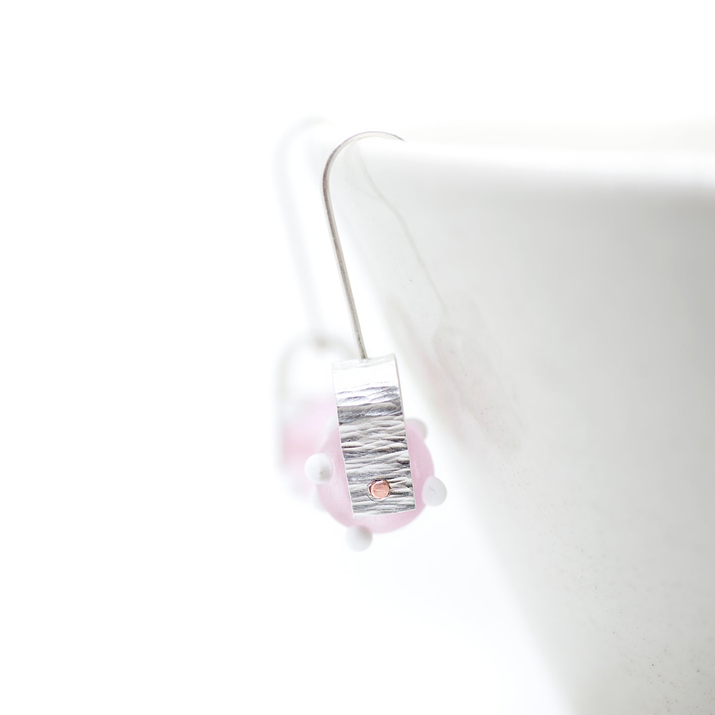 Dotted Glass Dangle Earrings