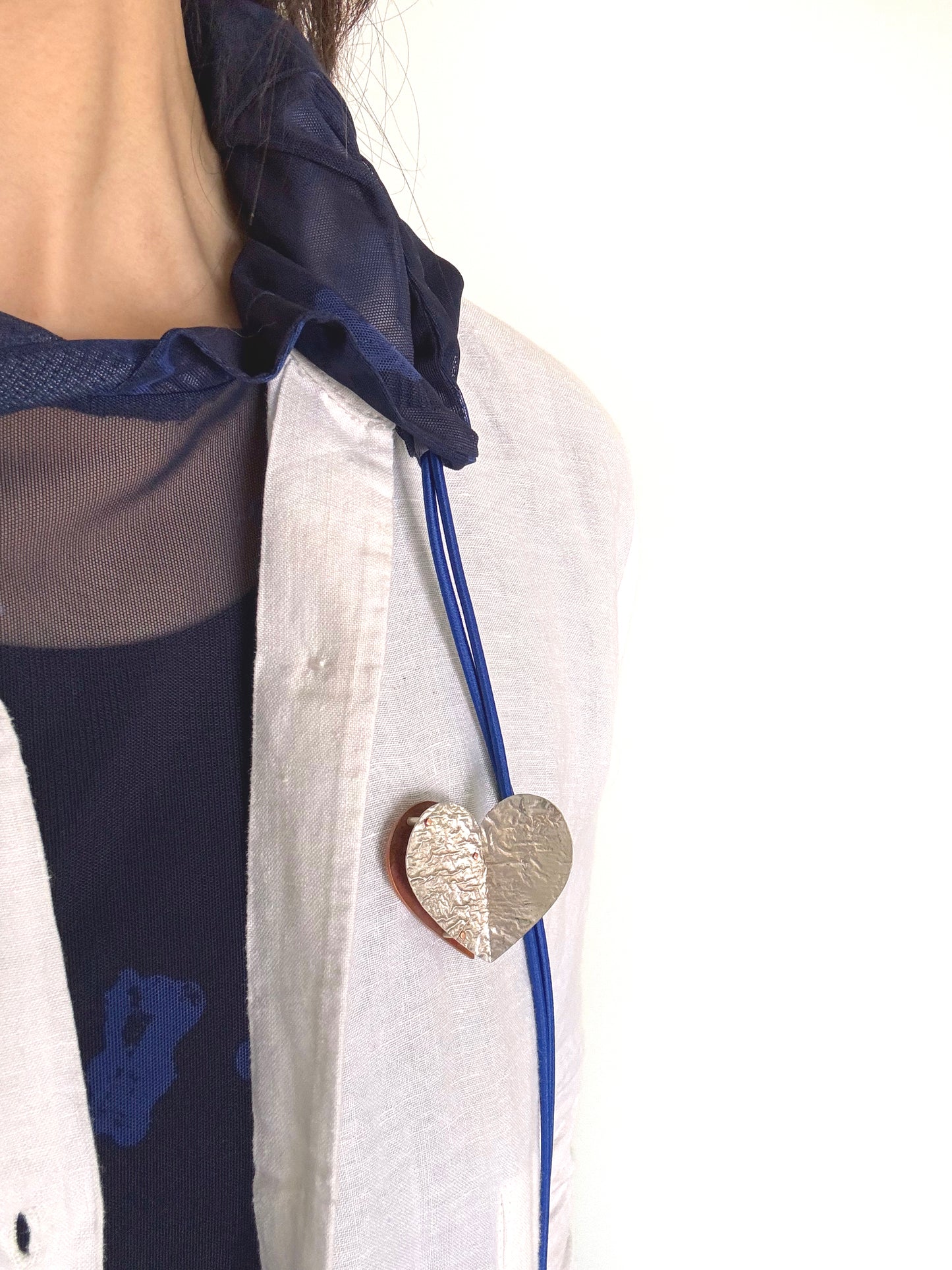 Fold-Formed Heart Brooch C