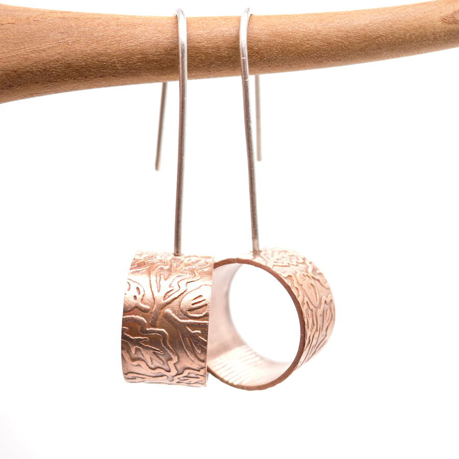 Copper Radiance: Dangle Earrings, MorphiArtForge, Morden Art Jewelry