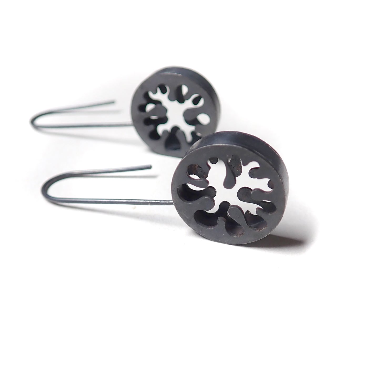 Doodle Art: Darkened Silver Earrings - MorphiArtForge