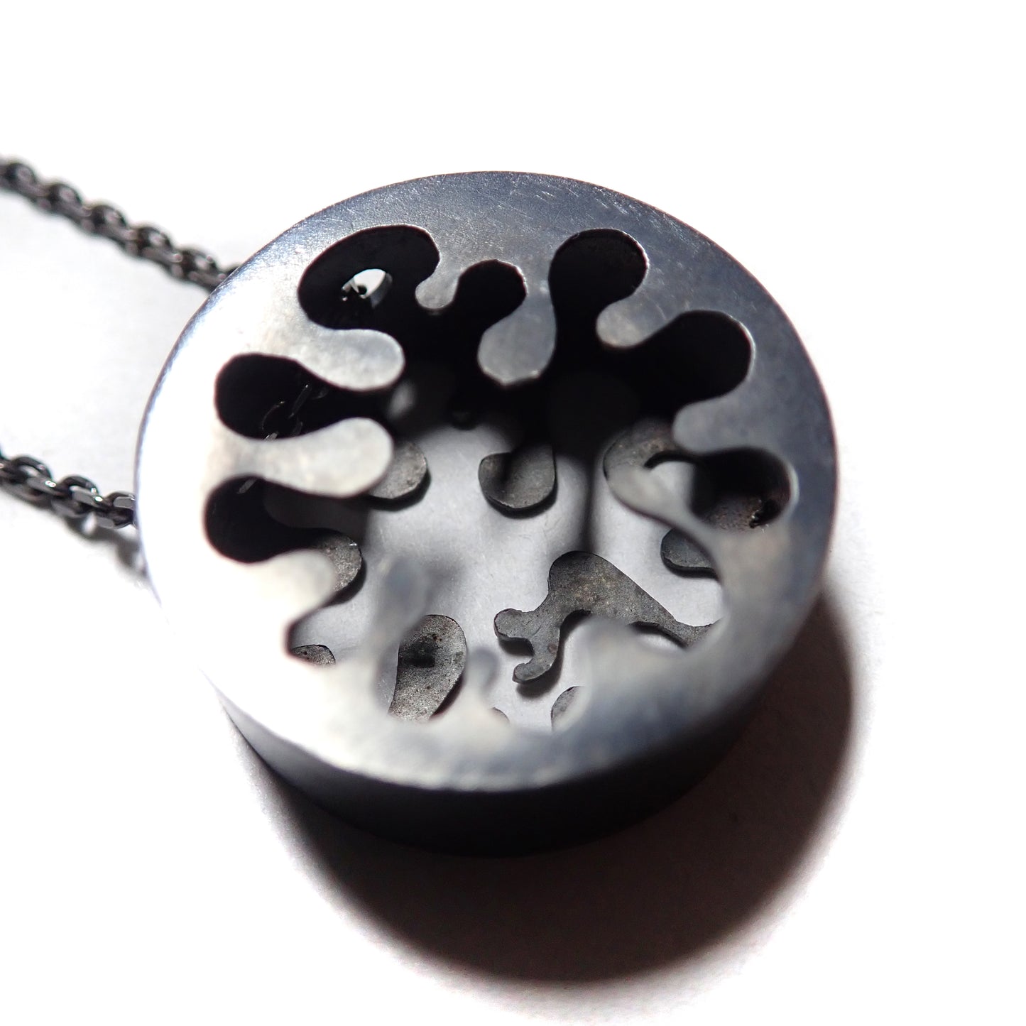 Doodle Art: Darkened Silver Pendant - MorphiArtForge