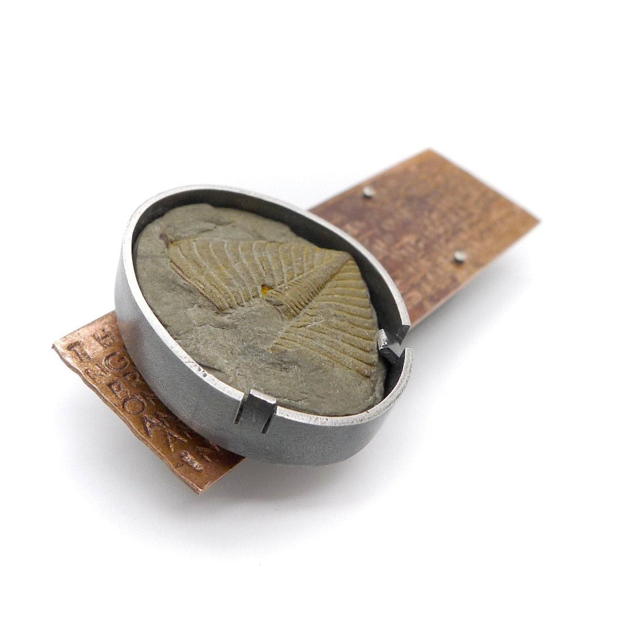 The Fossil Whisper: Trilobite Brooch - Art Jewelry, MorphiArtForge