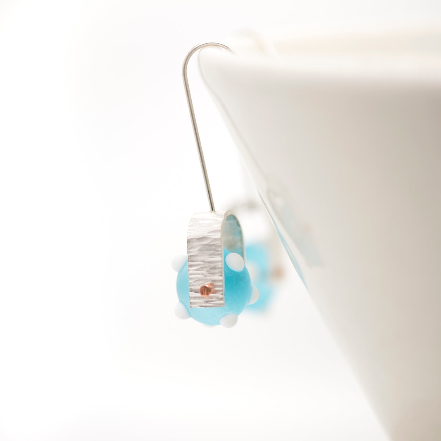 Dotted Glass Dangle Earrings