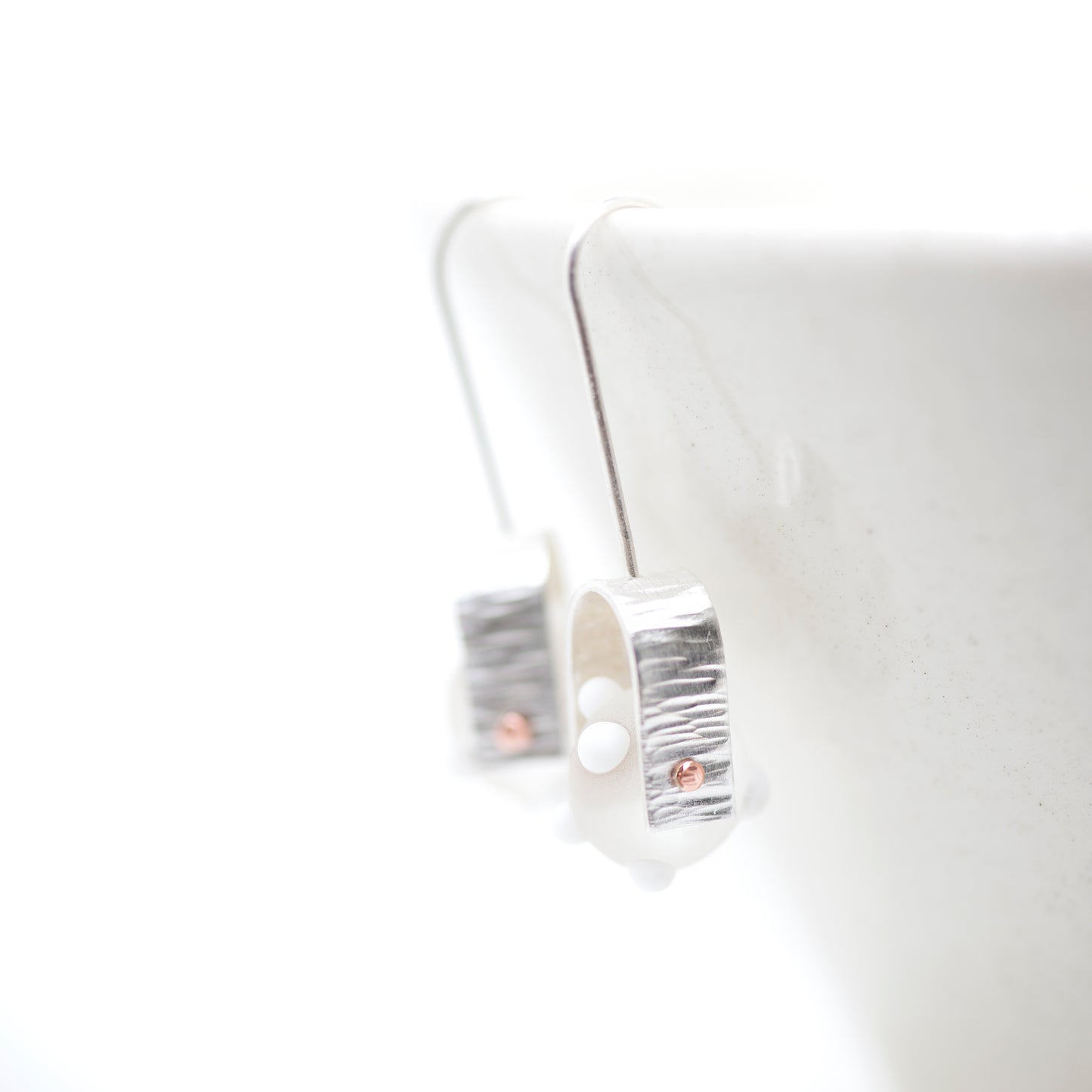 Dotted Glass Dangle Earrings