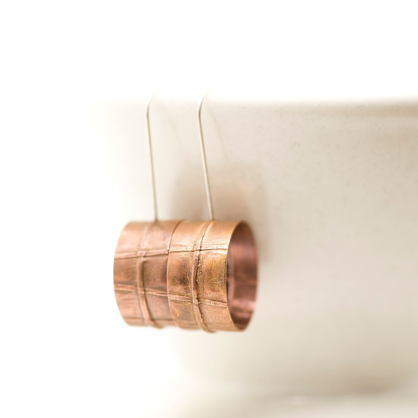 Copper Elegance: Fold Forming Dangle Earrings