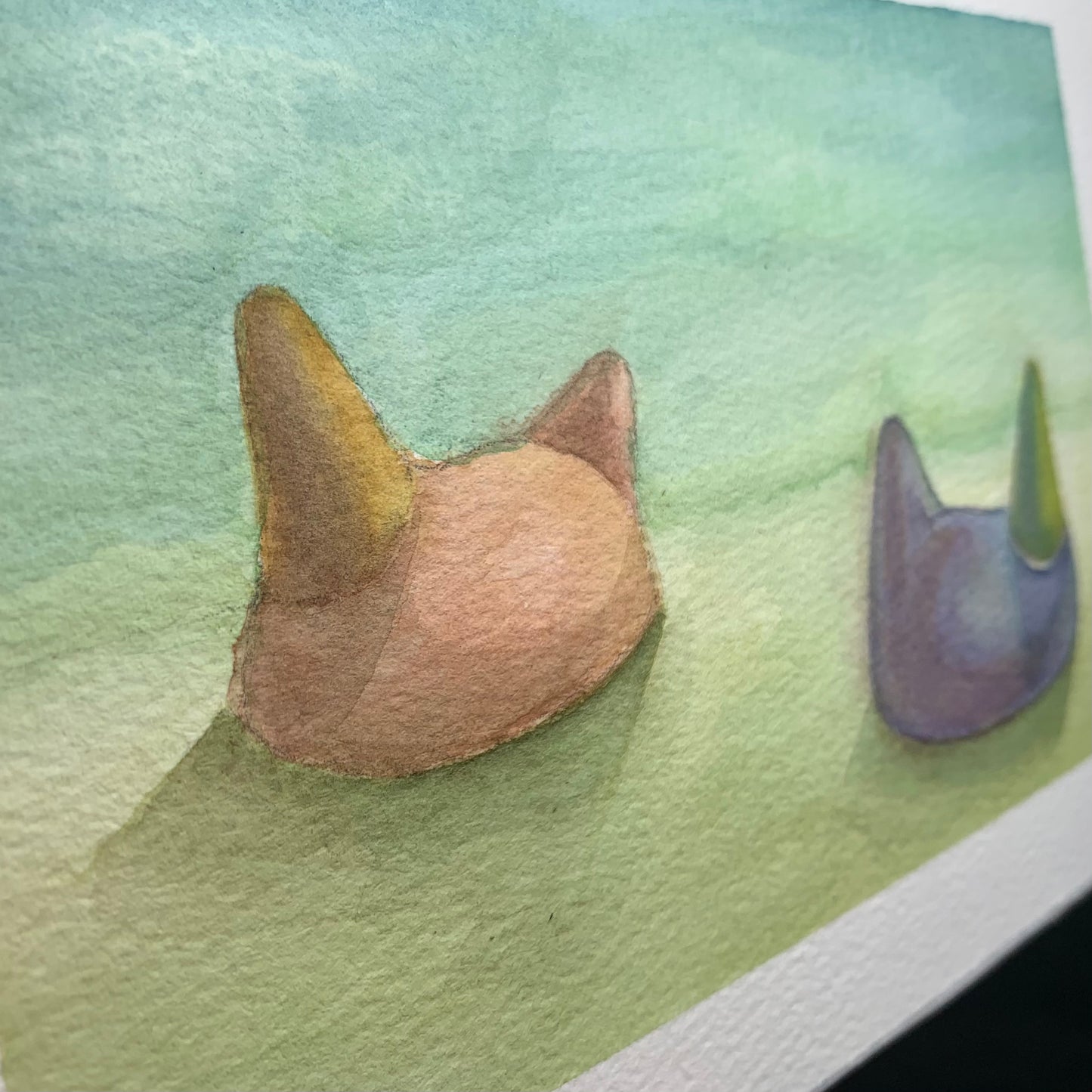 Watercolor Painting: Morphi's Feline Charade - MorphiArtForge