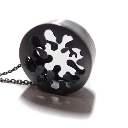 Doodle Art: Darkened Silver Pendant - MorphiArtForge