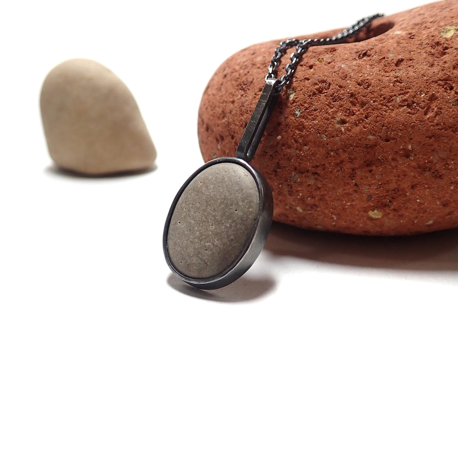 Beach Bounty: Pebble Necklace Pendant #01