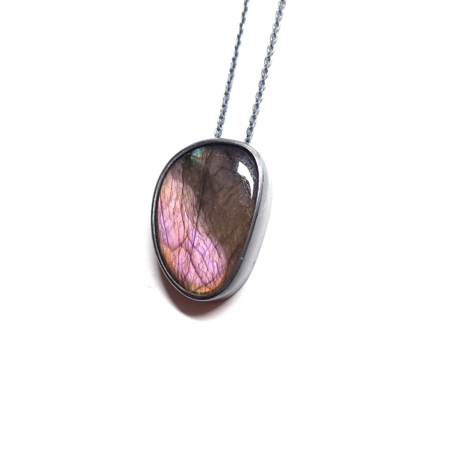 Purple Labradorite Pendant Necklace
