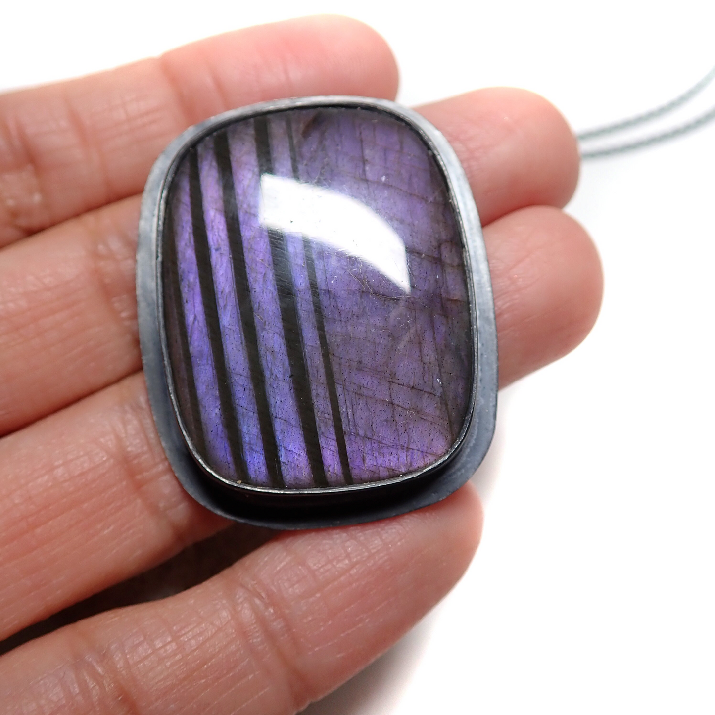 Purple Labradorite Pendant Necklace #2