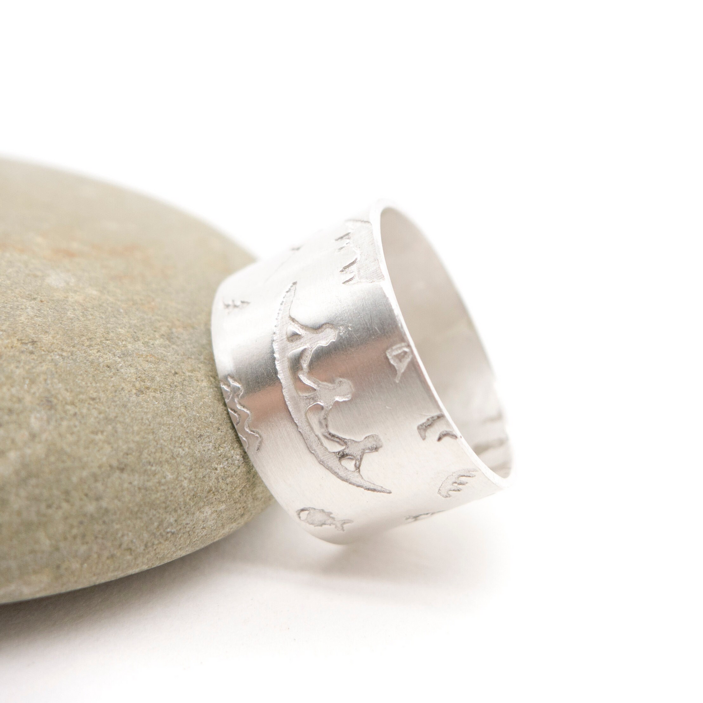 Ancient Murals Silver Band Ring