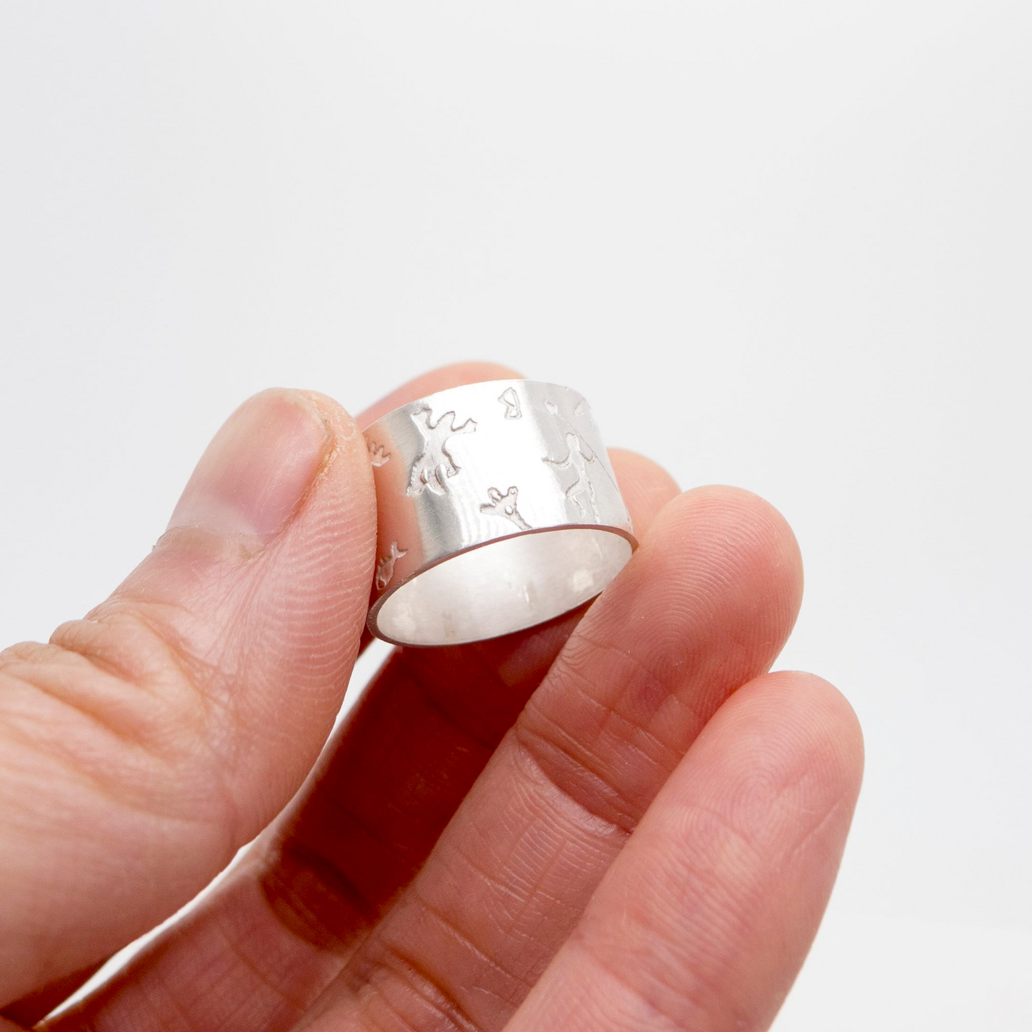 Ancient Murals Silver Band Ring