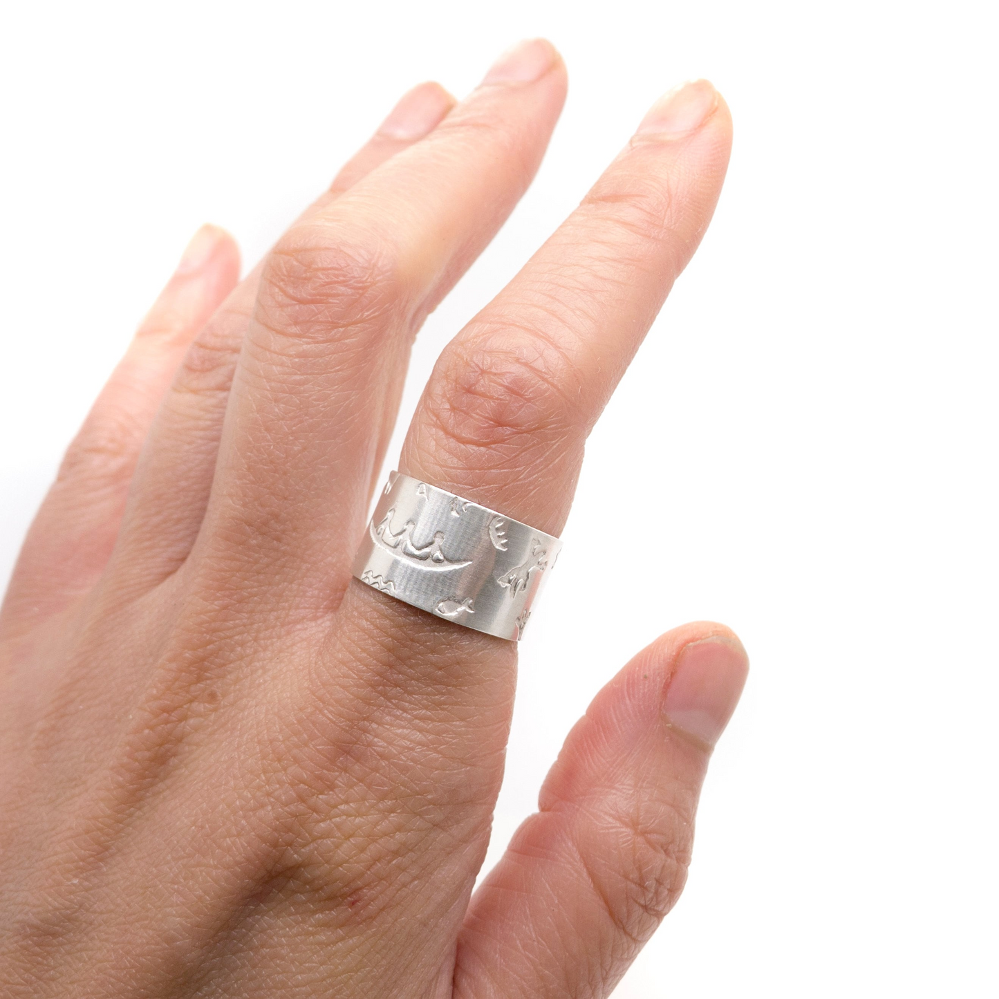 Ancient Murals Silver Band Ring